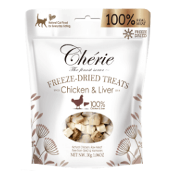 CHERIE Smakołyki liofilizowane z kurczaka i wątróbki | dla Kota i Psa | Saszetka 25g | Bez zbóż